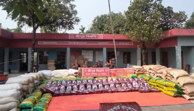 সিলেট সীমান্তে আড়াই কোটি টাকার ভারতীয় পণ্য জব্দ